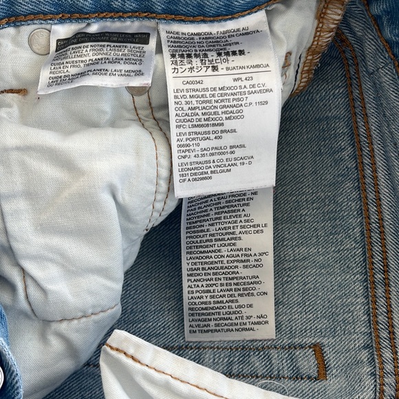 Levi's Cropped Jeans Straight Fit Blue Size Xs - Picture 15 of 16